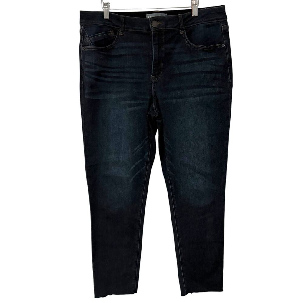 Wit and Wisdom | Jeans Skinny Raw Hem Ankle Length Dark Wash Stretch- Size 16